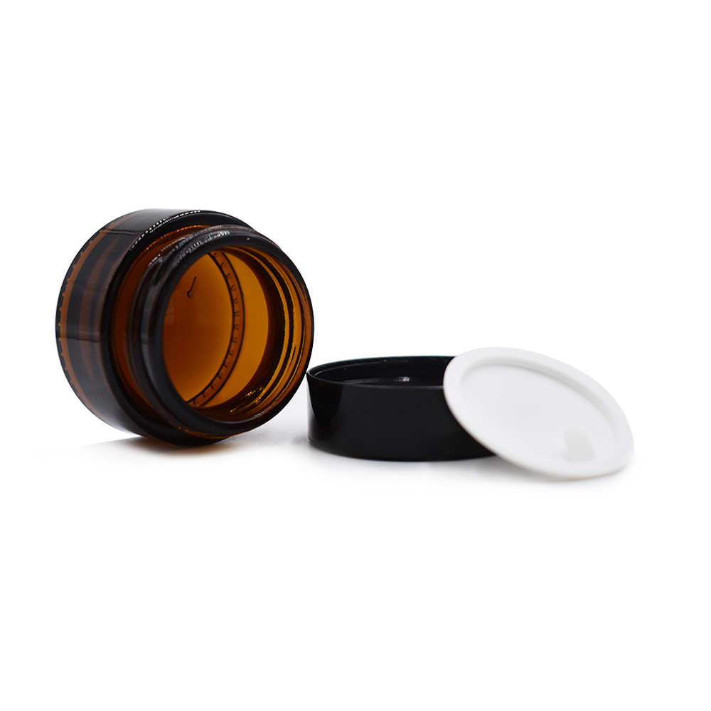 100G glass jar amber cosmetic jar cream glass jar