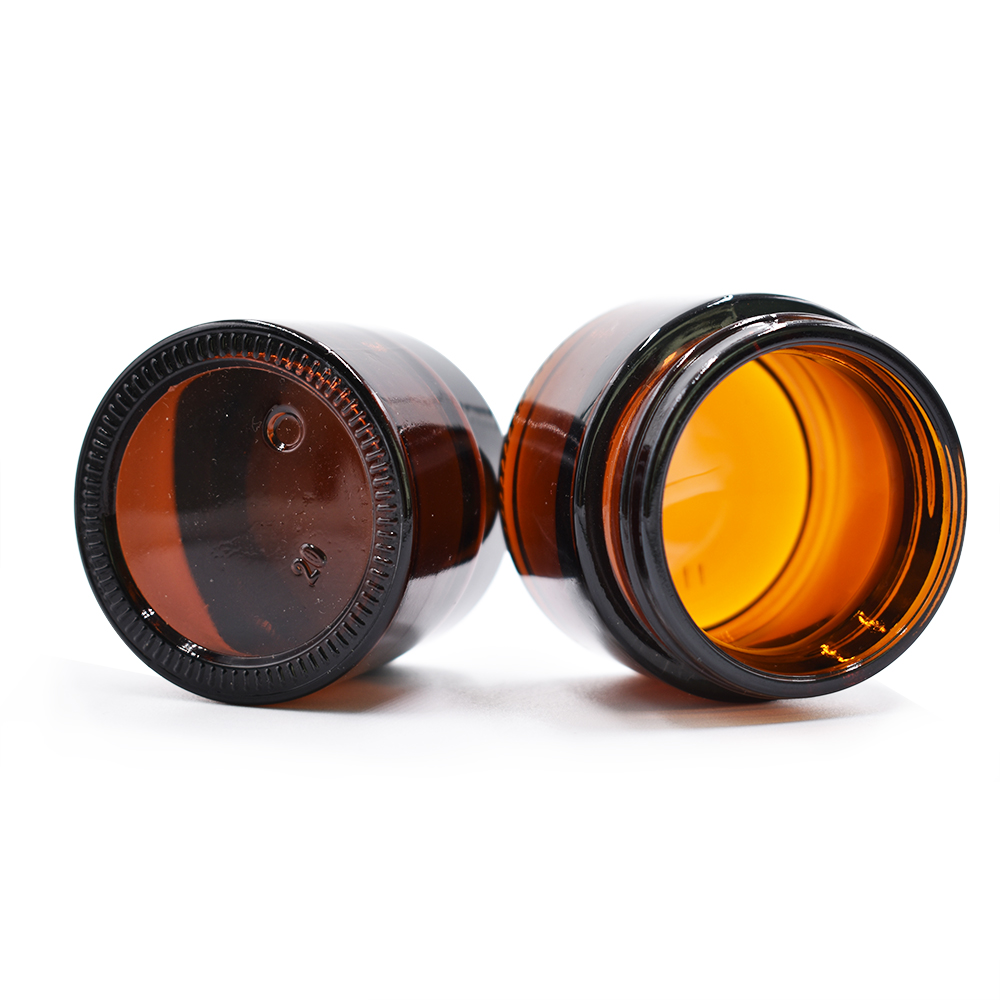 100G glass jar amber cosmetic jar cream glass jar