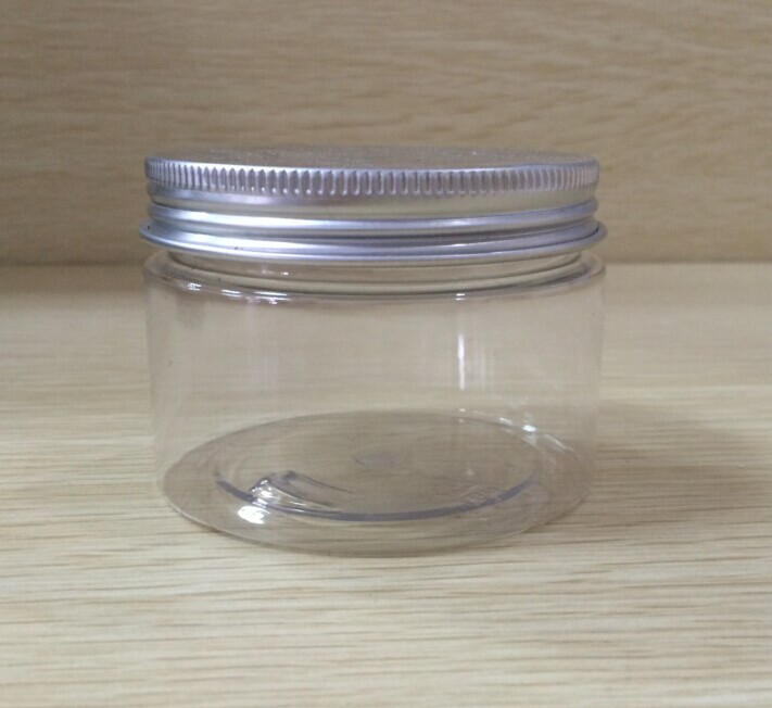 100ML/150ML/200ML High Quality wholesale Aluminum Cap Empty Bottle PET Plastic Jar with Sliver Screw lid