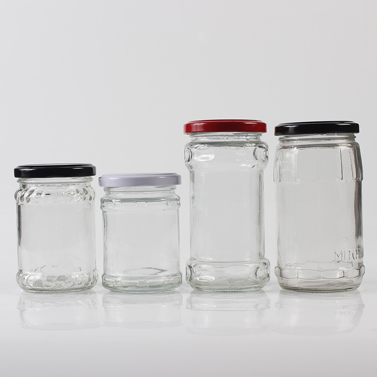 100ML 150ML 240ML 350ML 500ML 770ML Honey Jam Round Glass Bottle With Tin Lid