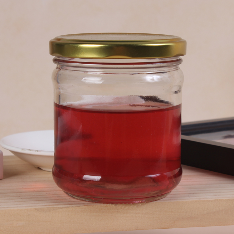 100ML 150ML 240ML 350ML 500ML 770ML Honey Jam Round Glass Bottle With Tin Lid