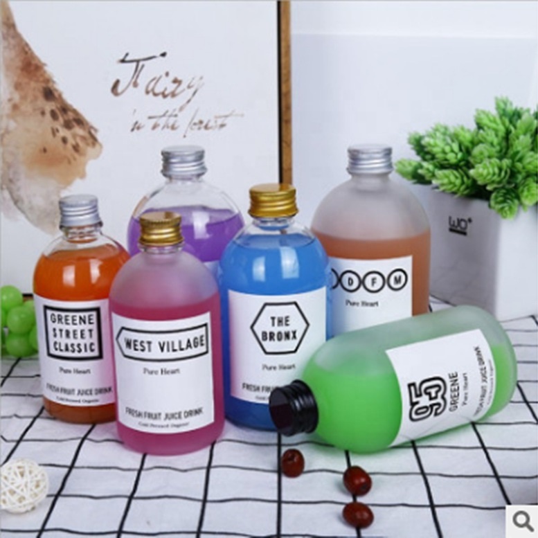 100ML 200ML 250ML 350ML Round Beverage Bottle Juice Wine Glass Bottle With Aluminum Cap