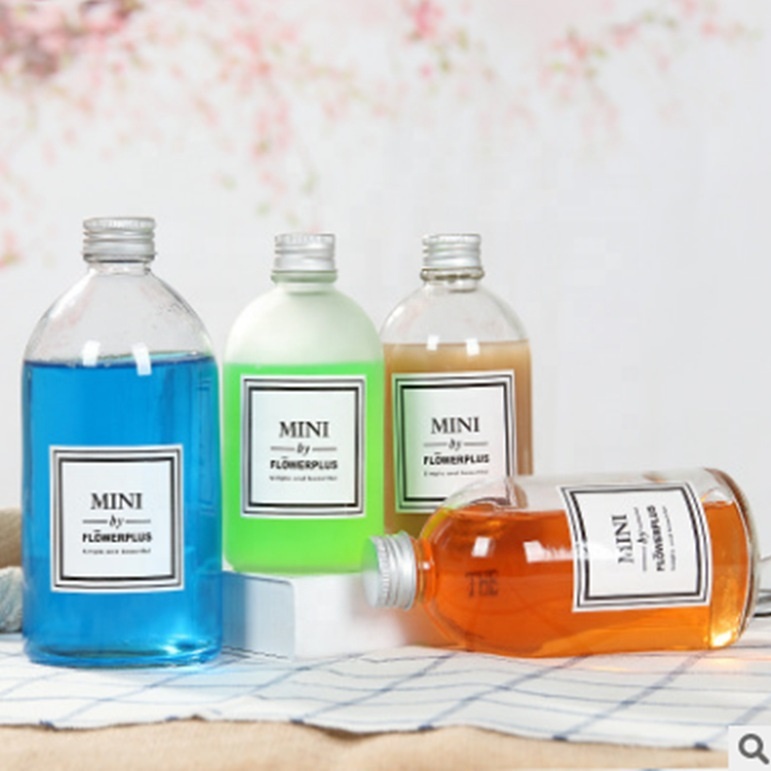 100ML 200ML 250ML 350ML Round Beverage Bottle Juice Wine Glass Bottle With Aluminum Cap