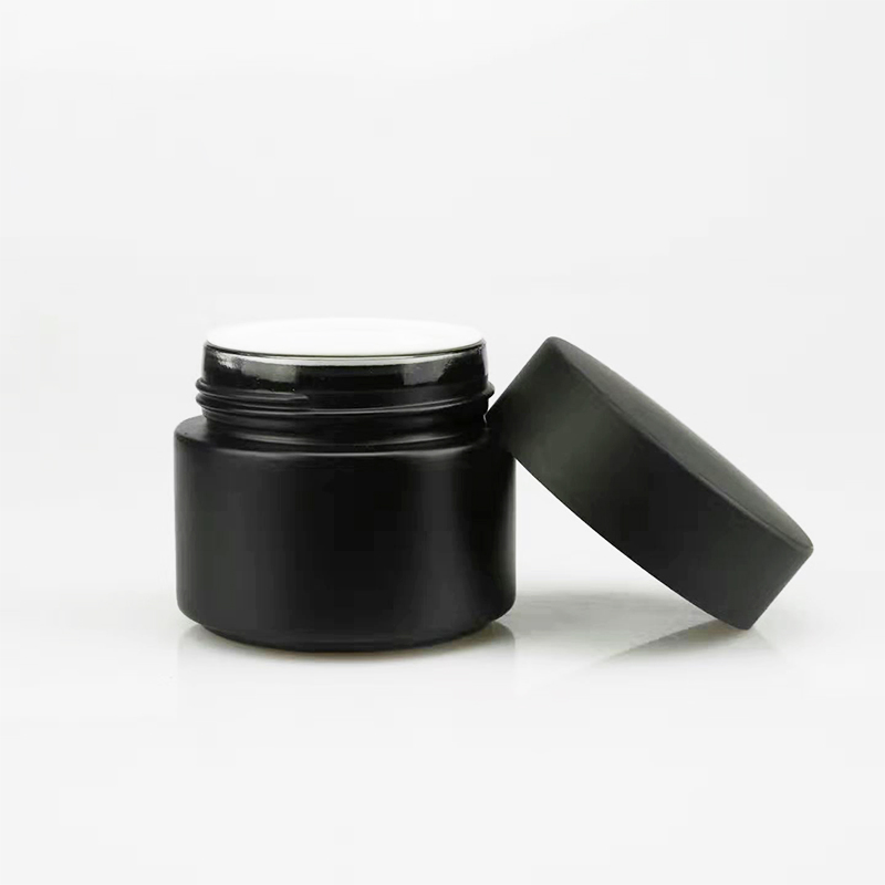 100ML 200ML dark violet glass bottles cosmetic lotion cream bottles black uv glass jar