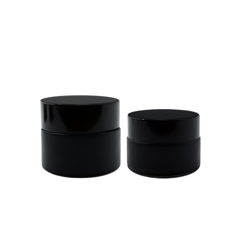 100ML 200ML dark violet glass  cosmetic lotion cream bottles black uv glass jar