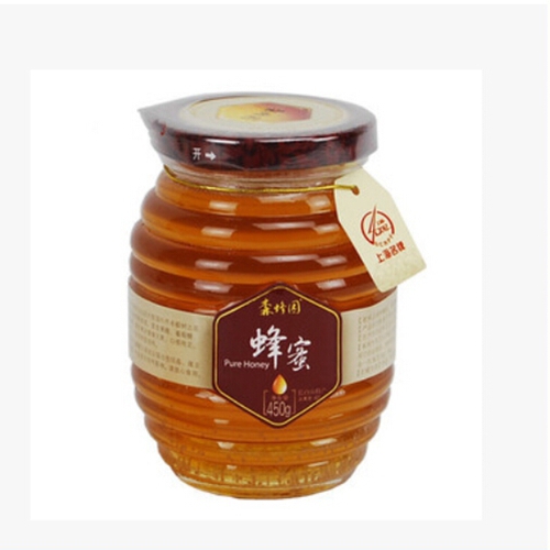 100ML 250ML 500ML 1000ML honeycomb shaped honey glass jar with metal screw lid