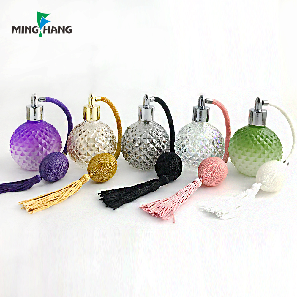 100ML Ball Shape Vintage Perfume Bottle with Gas Bag Atomizer Spray