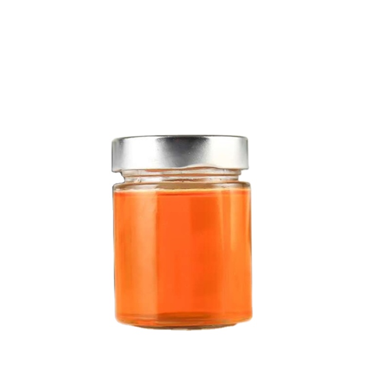 100ML cylinder caviar glass jar with metal screw lid