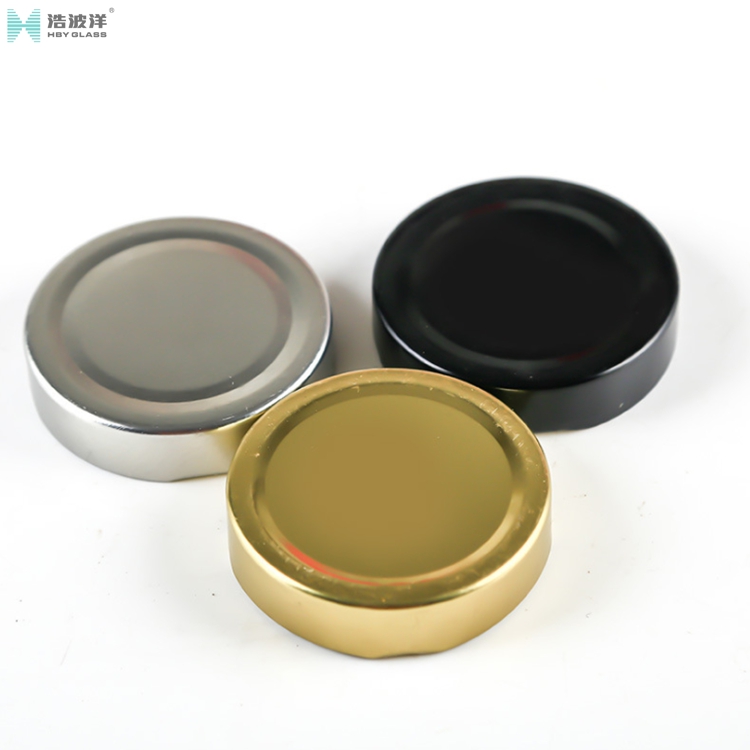 100ML cylinder caviar glass jar with metal screw lid