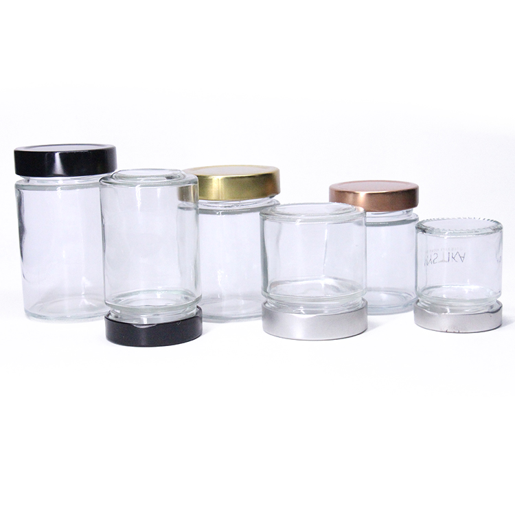 100Ml 140Ml 180Ml 200Ml Clear Straight Side Honey Jam Food Glass Jar With Deep Lid