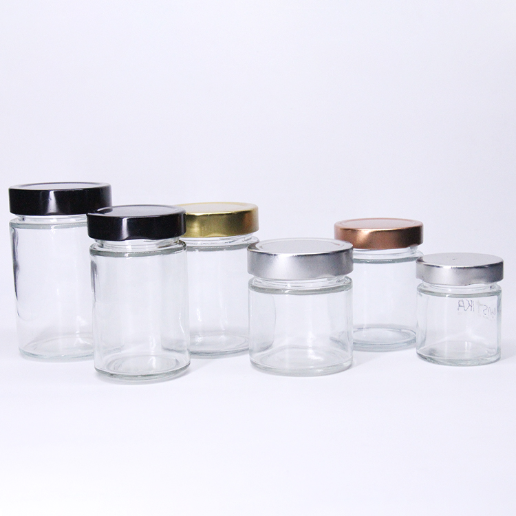 100Ml 140Ml 180Ml 200Ml Clear Straight Side Honey Jam Food Glass Jar With Deep Lid