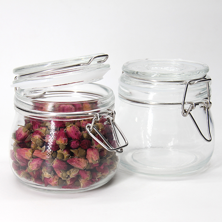 100Ml 200Ml 300Ml Air Tight Glass Storage Food Jam Jars Clip Top Food Glass Jars