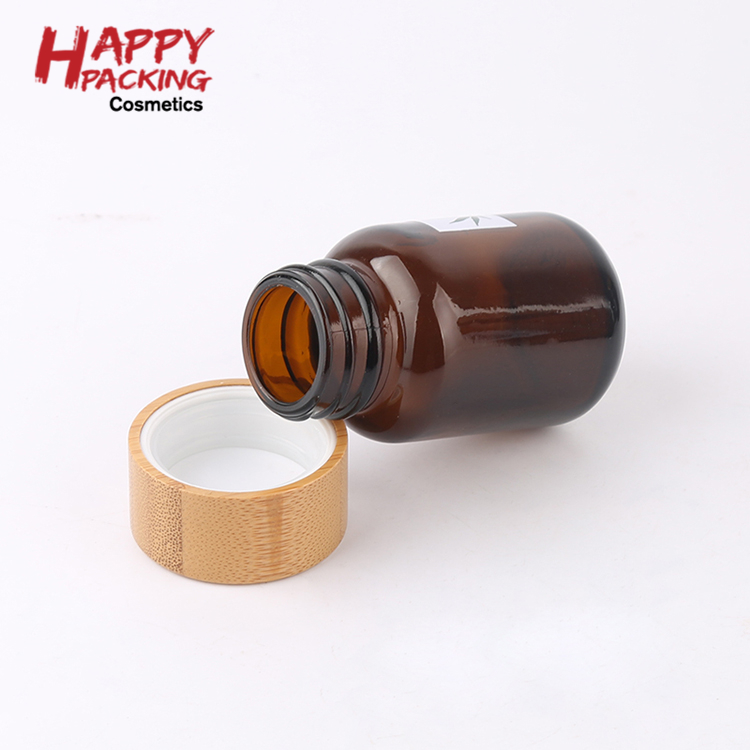 100cc 120cc 150cc 200cc Pill Bottle Brown Glass Medicine Bottle With Childproof Cap