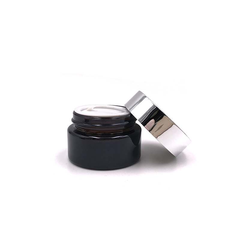 100g 100ml amber glass cream jar with golden lid eco friendly cosmetic containers