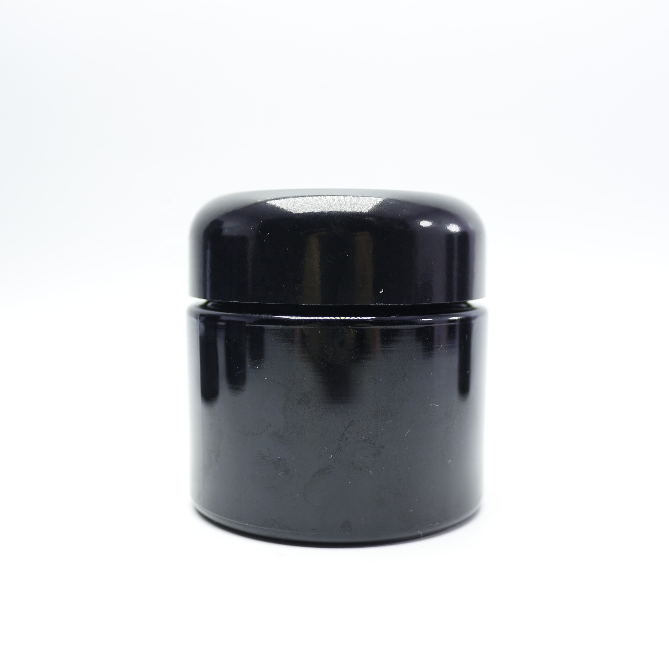 100g 100ml custom black uv high quality dark violet glass jar with screw cap for eye cream body butter packaging luxury DVB-31B