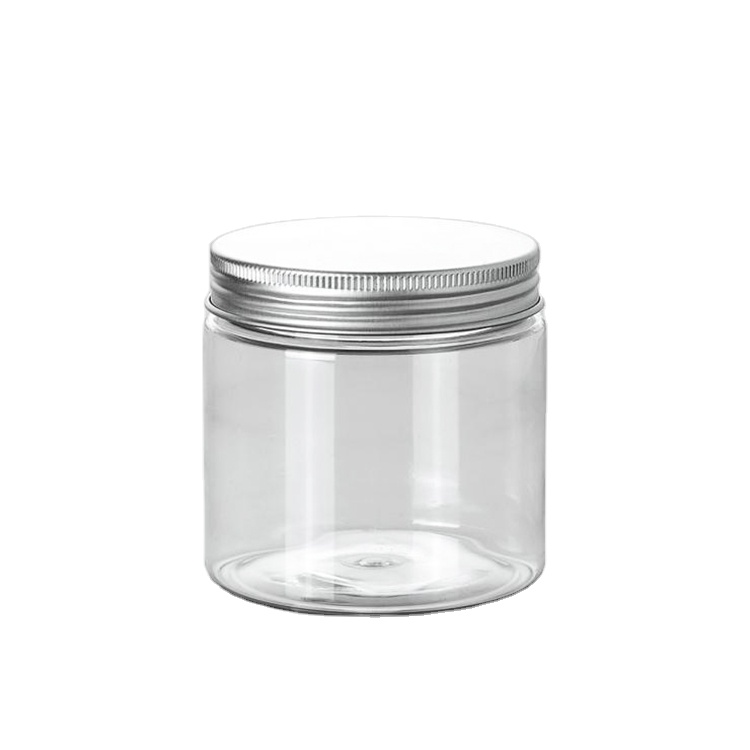 100g 120g 150g 250g 3oz 5oz 8oz cosmetic packaging clear amber blue black pet plastic cream jar with plastic pp lid