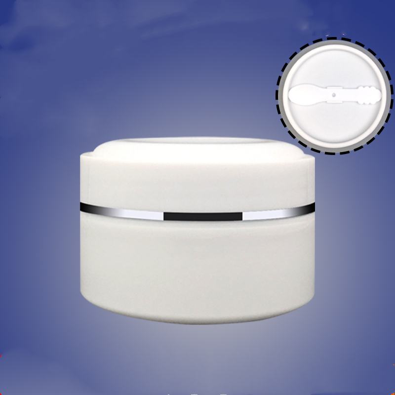 100g 150g 200g 250g 300g 350g 400g 450g 500g 600g 1000g empty white silver edge PP plastic jar Skin care cream jar
