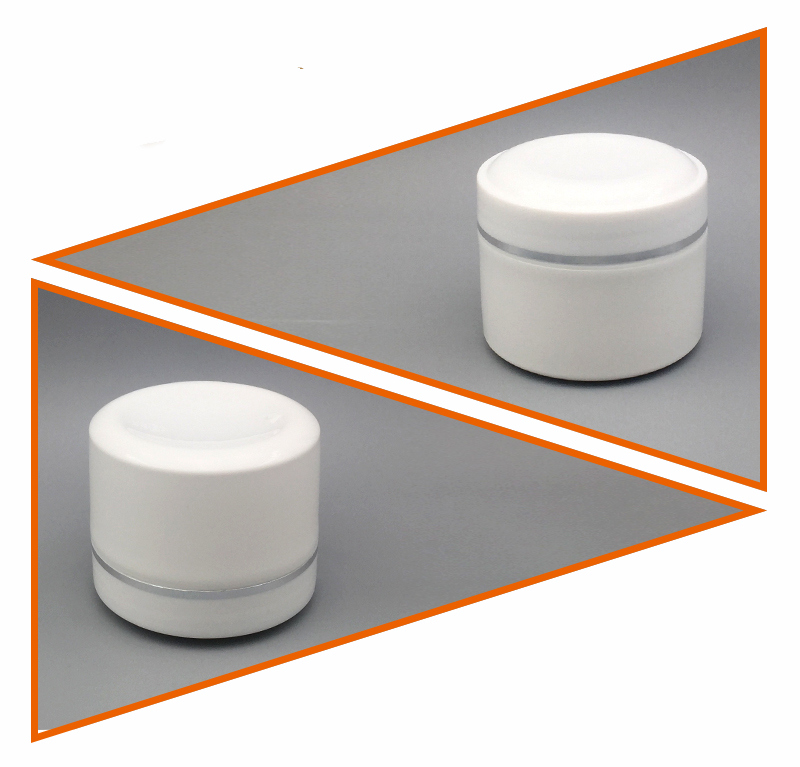 100g 150g 200g 250g 300g 350g 400g 450g 500g 600g 1000g empty white silver edge PP plastic jar Skin care cream jar
