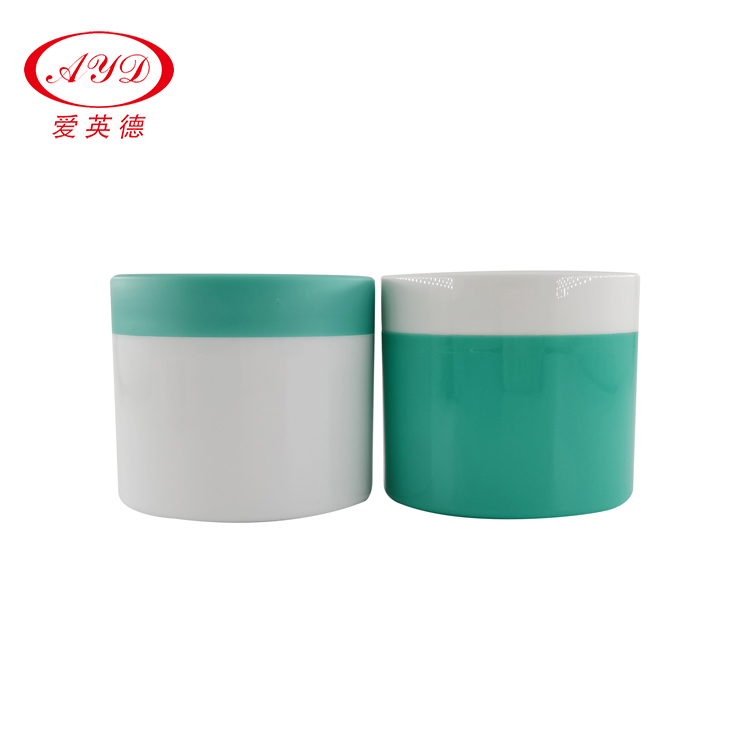 100g 150g Cream Jar Cosmetics Body Butter Container Low Price Green White Thick Two Layers PP New Skin Care Cream