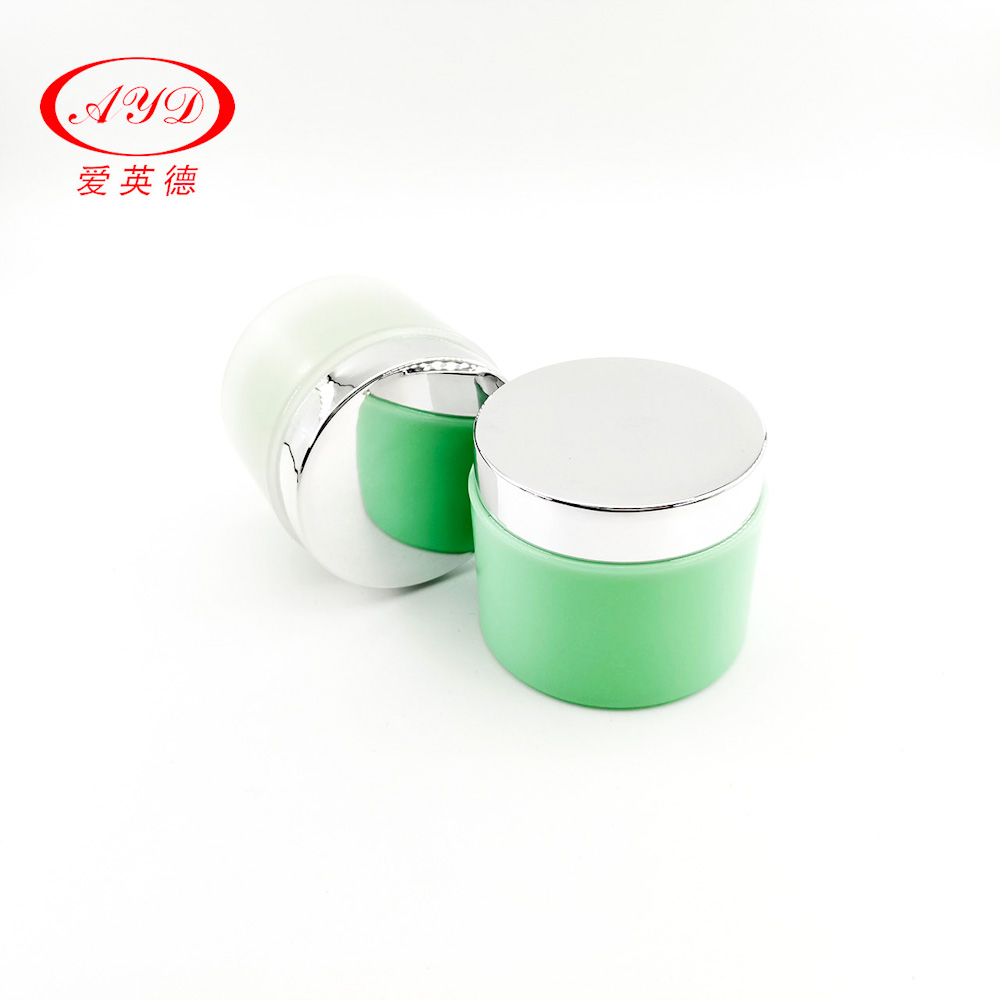 100g 150g Shining Silver Lid PP Skincare Cream Jar White Red Purple High-Grade Customized