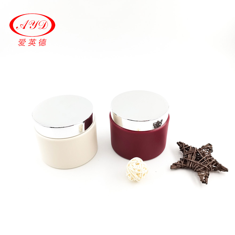 100g 150g Shining Silver Lid PP Skincare Cream Jar White Red Purple High-Grade Customized