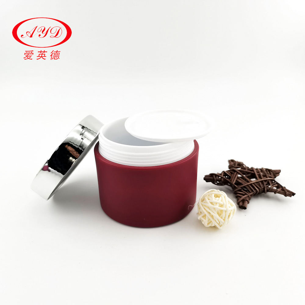 100g 150g Shining Silver Lid PP Skincare Cream Jar White Red Purple High-Grade Customized