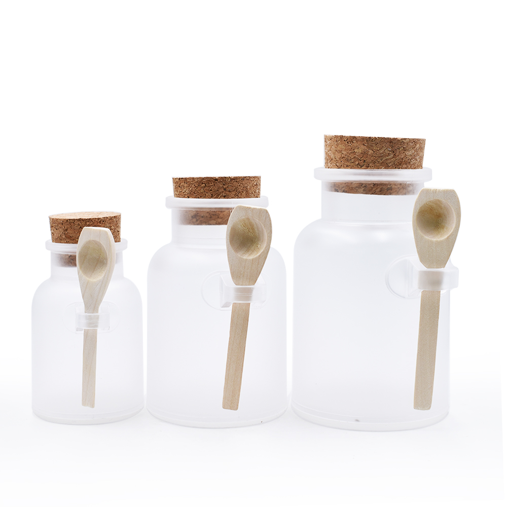 100g 200g 300g 500g translucent plastic jar matte bath salt container free sample