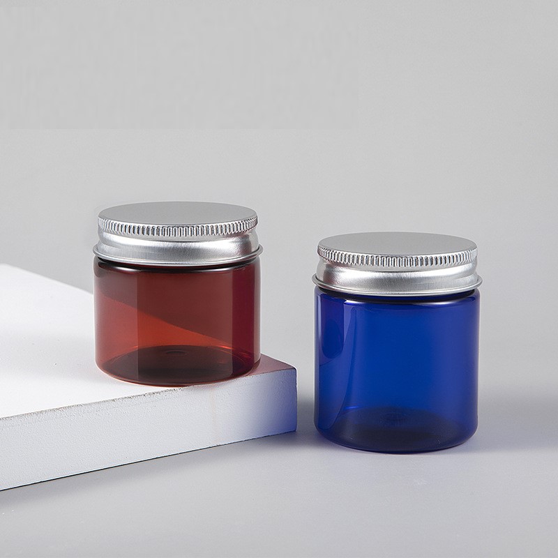 100g 200g 300g Refillable plastic Cosmetic Container pet facial Cream Jar with inner seal for food packaging