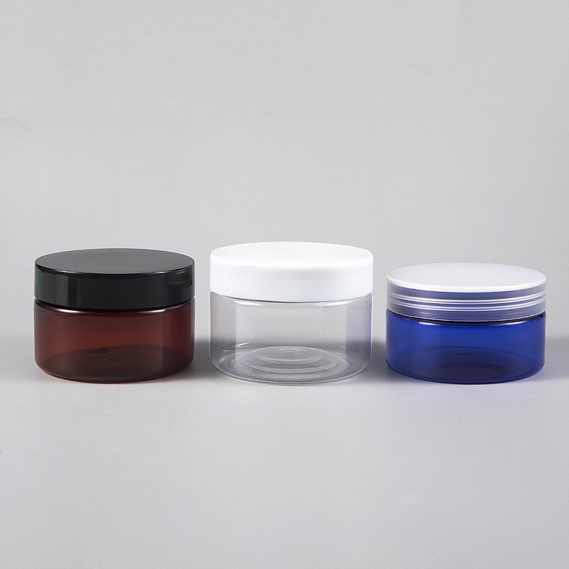 100g 200g 300g Refillable plastic Cosmetic Container pet facial Cream Jar with inner seal for food packaging