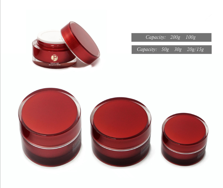 100g 200g body cream acrylic plastic long jar container