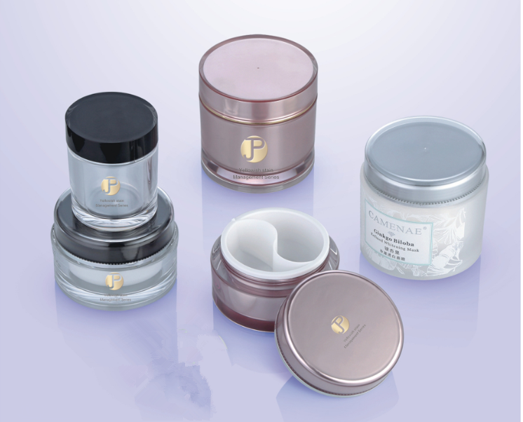 100g 200g body cream acrylic plastic long jar container