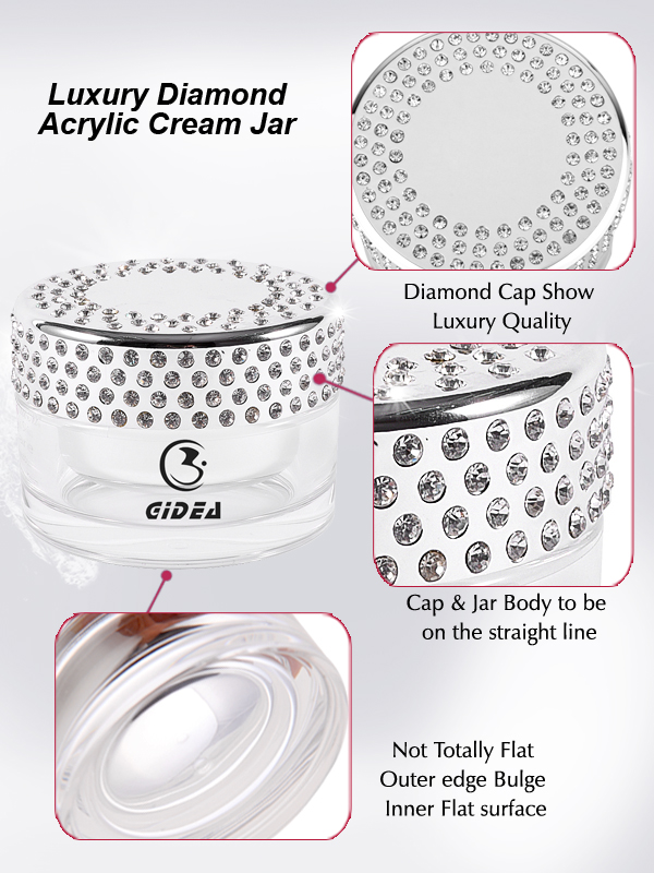 100g 200g high-capacity silver diamonds acrylic cosmetic cream jars fast delivery