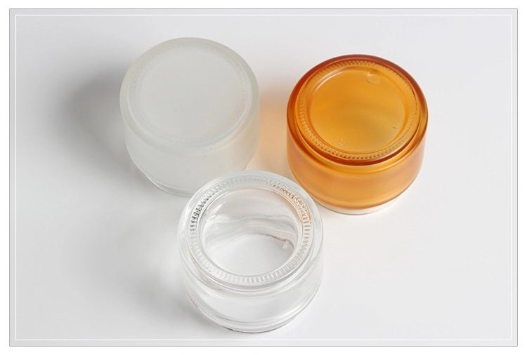 100g 3oz body cream DIY mask empty frosted glass jar amber 100g glass container package