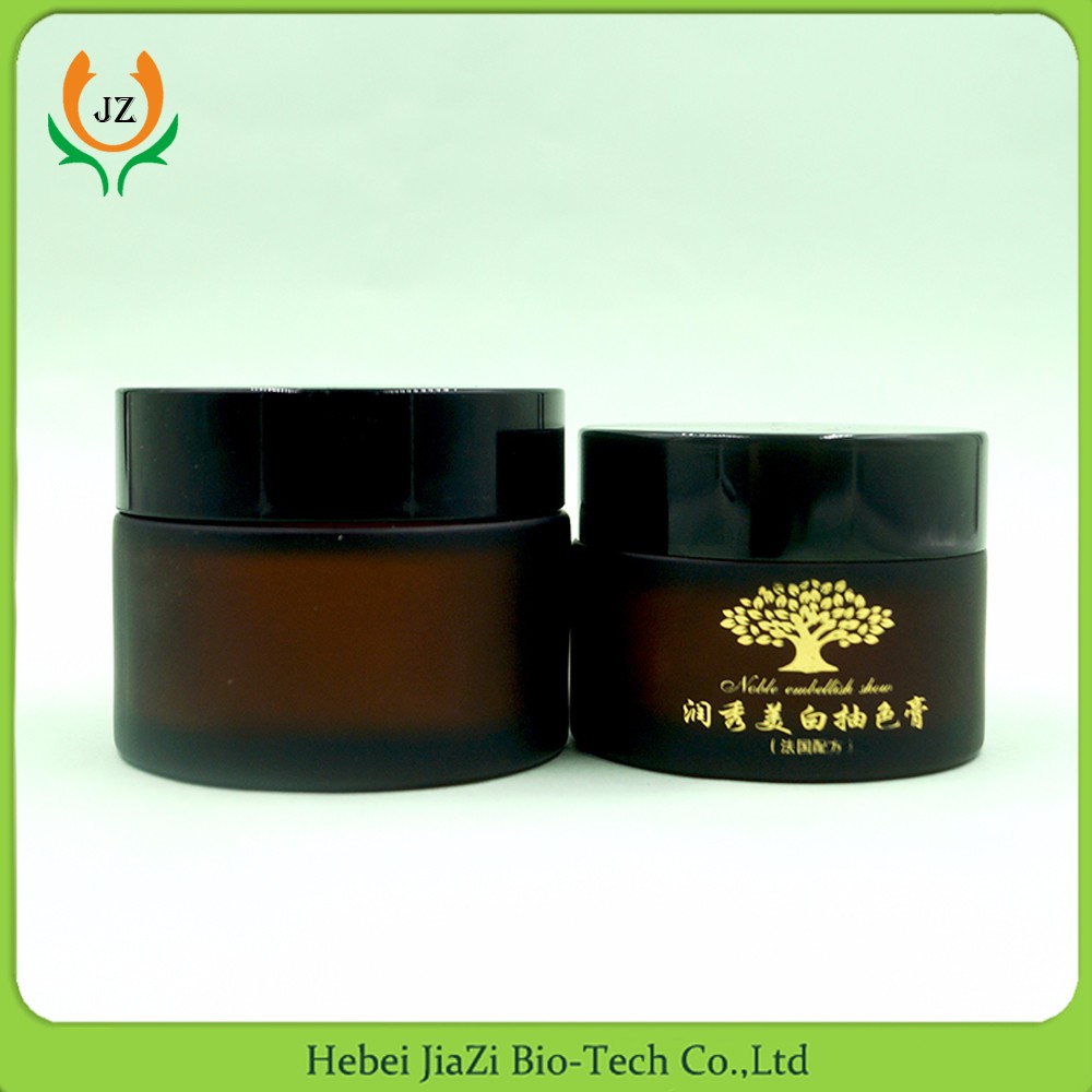 100g 4oz 8oz 12 oz 16oz mason black glass cosmetic jar cream lotion face jar cosmetic jar with spatula