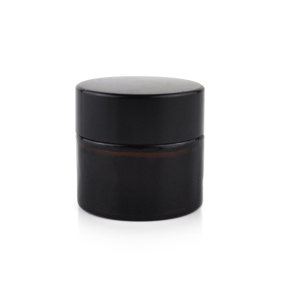 100g 50g 30g 20g 15g 10g 5g empty glass amber jar for face cream