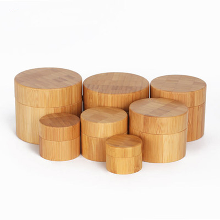 100g 50g Eco friendly cosmetic packaging container glass jar with bamboo