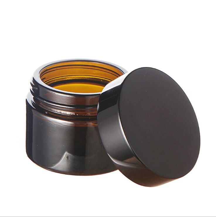 100g Amber Glass Cosmetics Cream Jar with cap