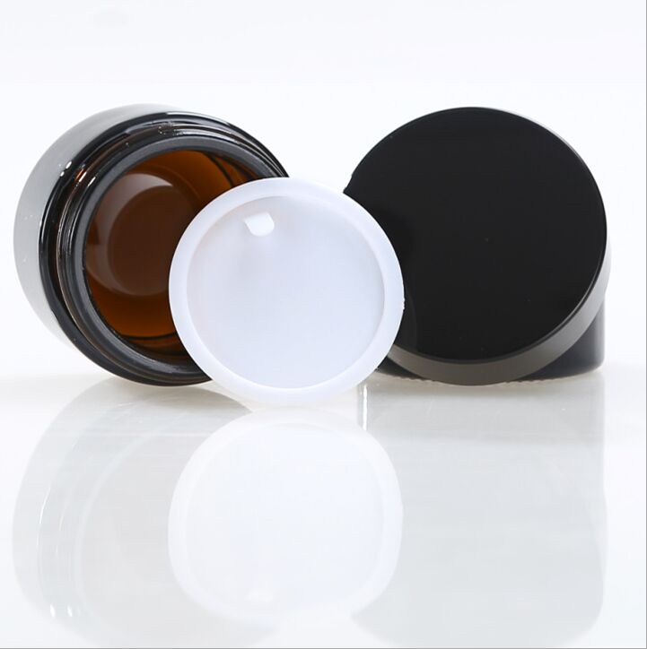 100g Amber Glass Cosmetics Cream Jar with cap