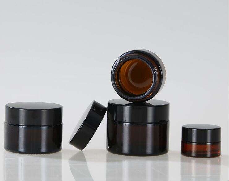 100g Amber Glass Cosmetics Cream Jar with cap