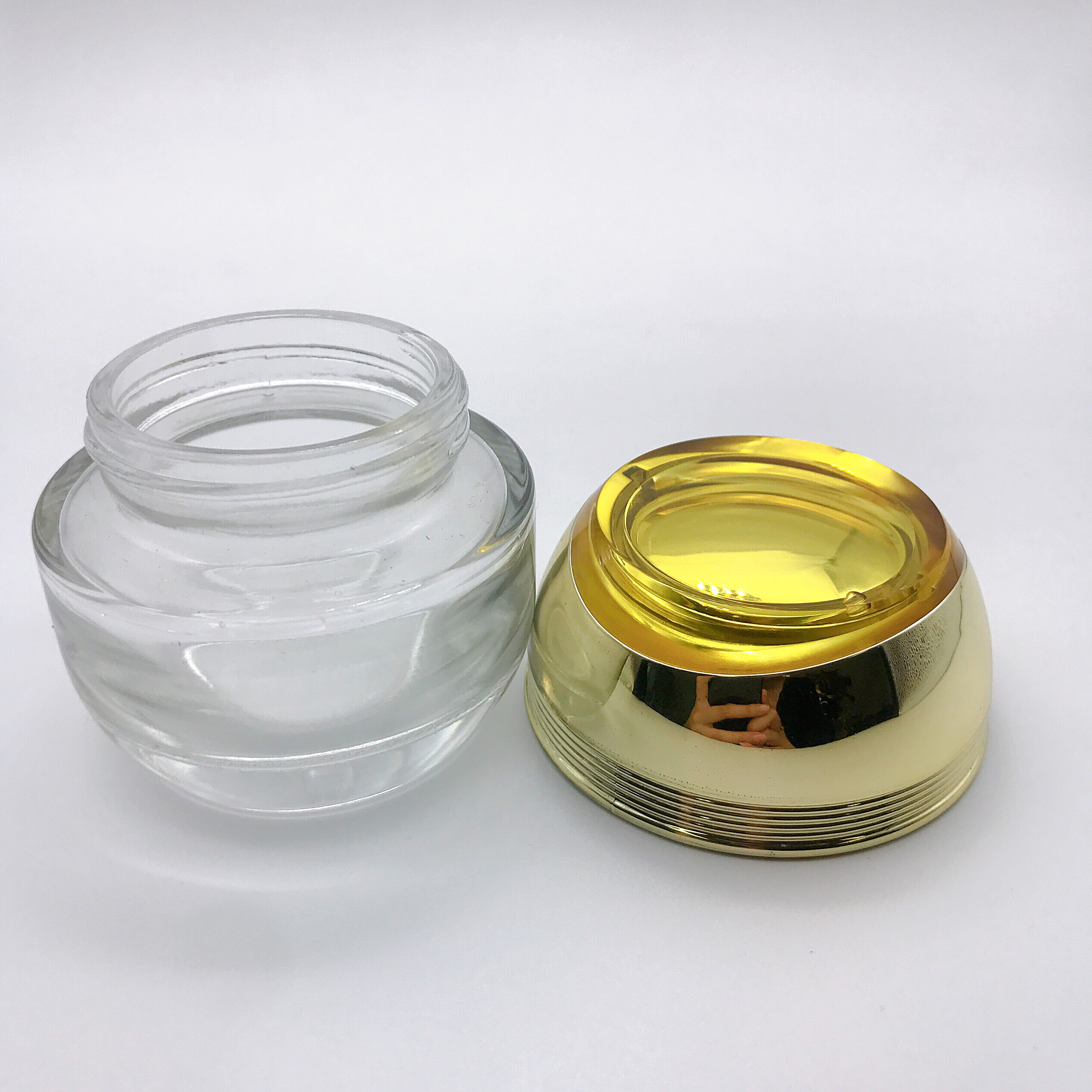 100g Big Belly Round Cream Bottle Frosted Glass Cream Jar