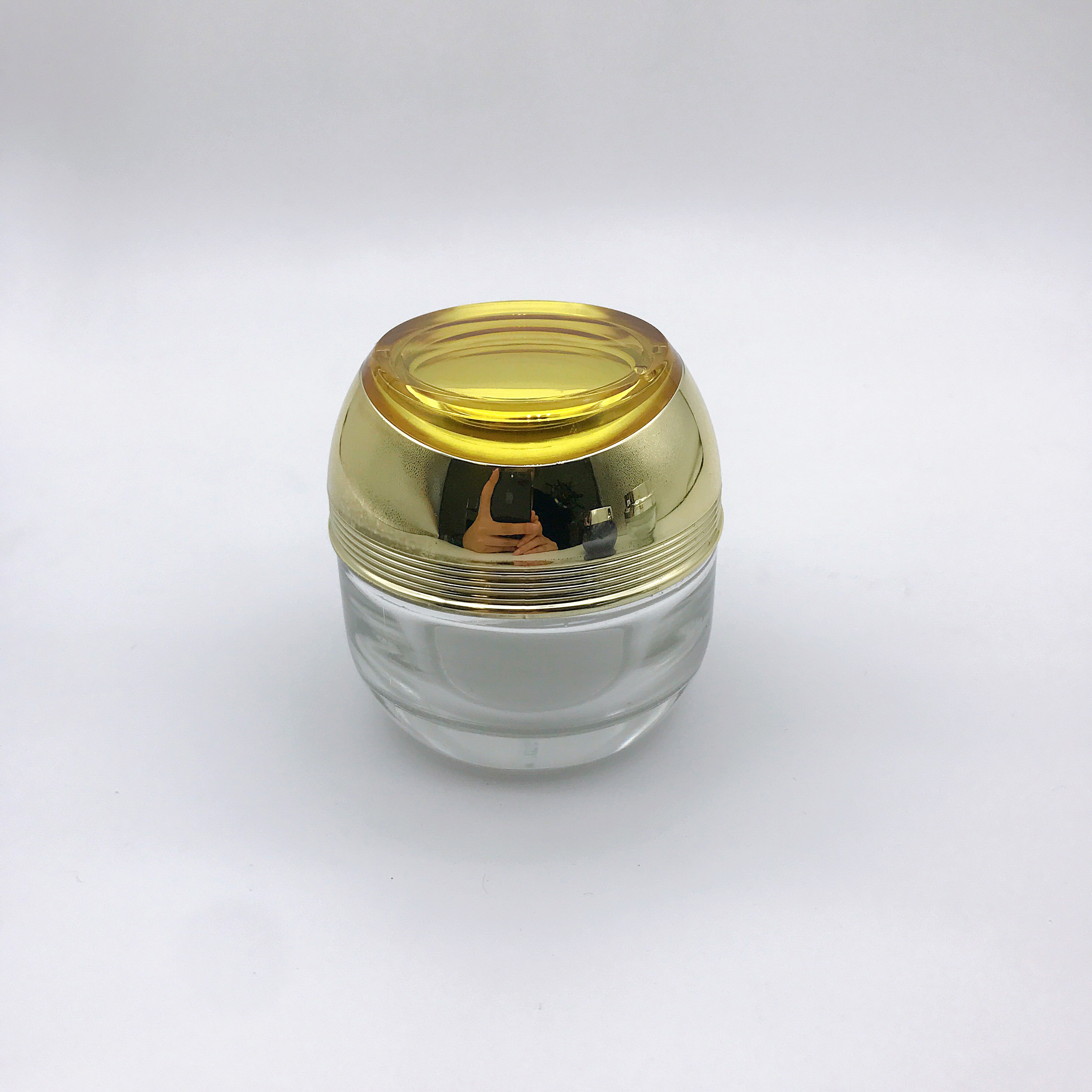 100g Big Belly Round Cream Bottle Frosted Glass Cream Jar