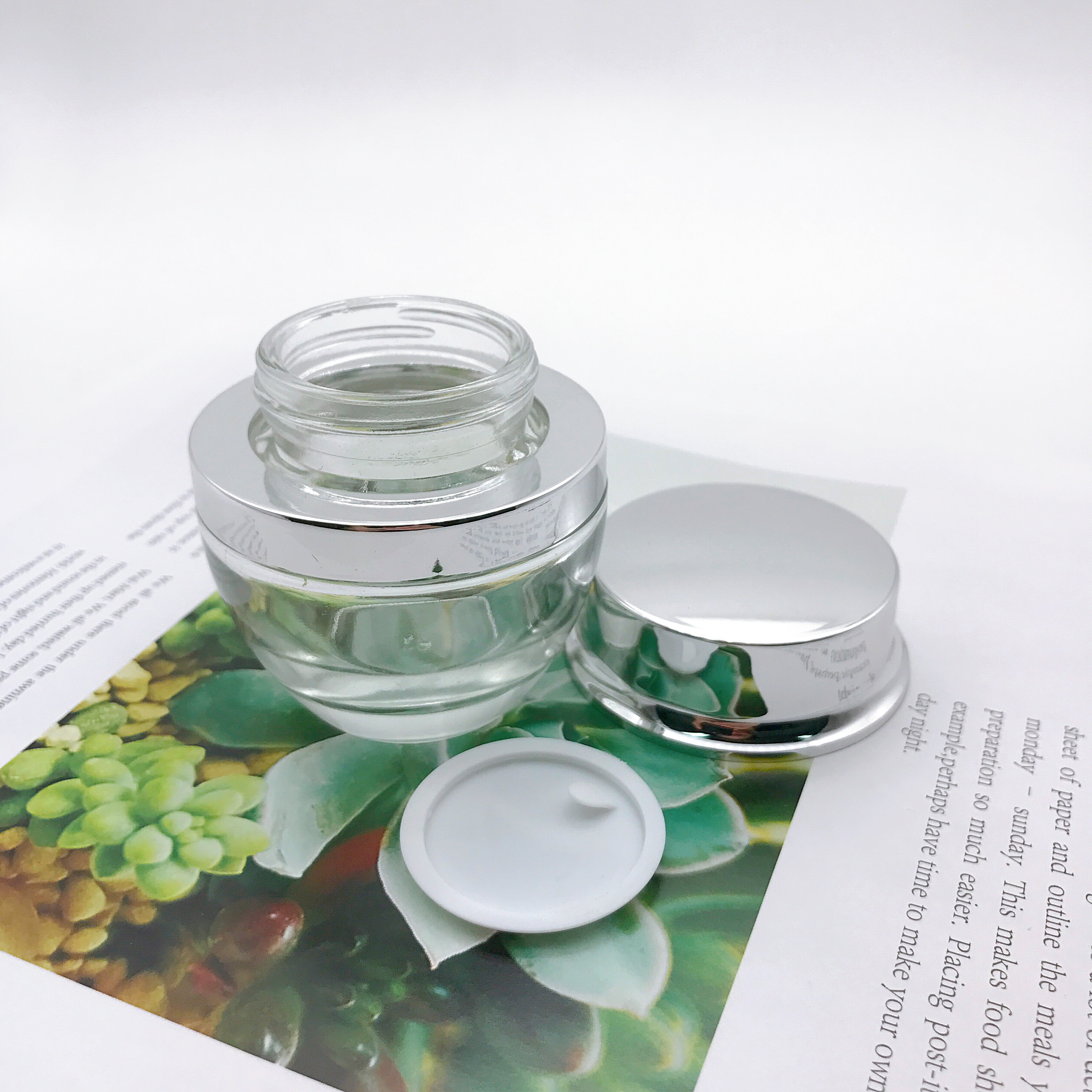 100g Big Belly Round Cream Bottle Frosted Glass Cream Jar