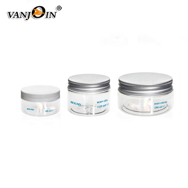 100g Dark Amber PET Plastic Cosmetic Cream Jar with Lid