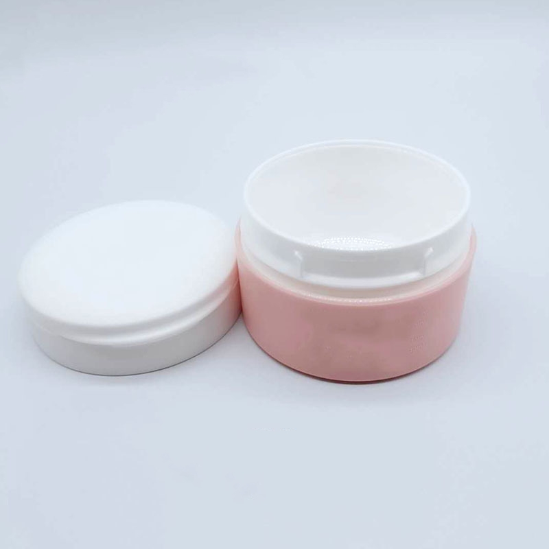 100g Double Layer Cream Bottle PP Material Mask Bottle Pink Cream Jar For Eye Cream Come With Matte Effect