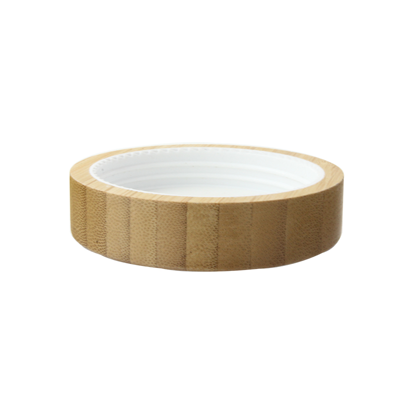 100g Empty clear frosted airless glass cream jar with bamboo lid