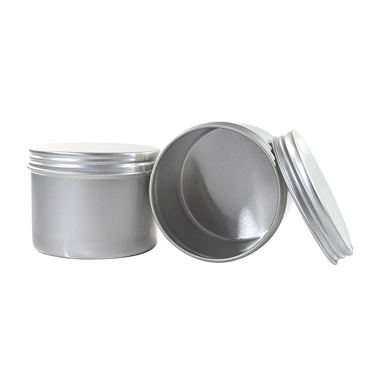 100g Empty metal aluminum jar with aluminum screw top lid for cosmetic cream lotion candy tea jewelry container