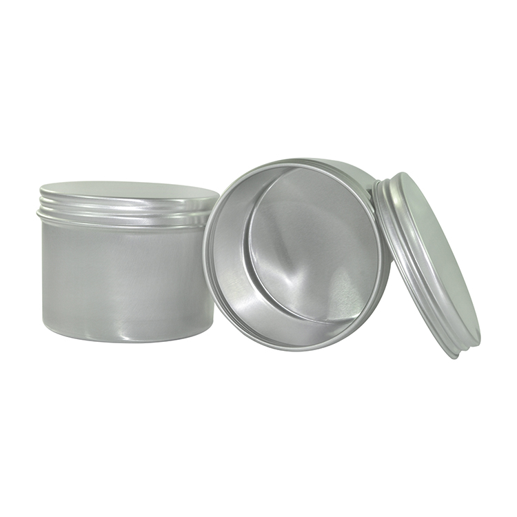 100g Empty metal aluminum jar with aluminum screw top lid for cosmetic cream lotion candy tea jewelry container