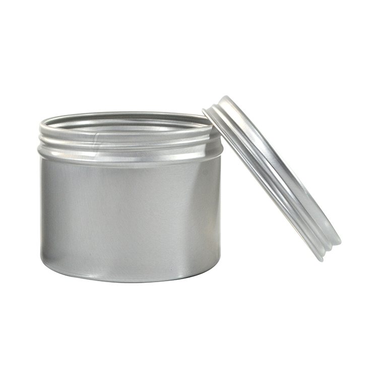 100g Empty metal aluminum jar with aluminum screw top lid for cosmetic cream lotion candy tea jewelry container