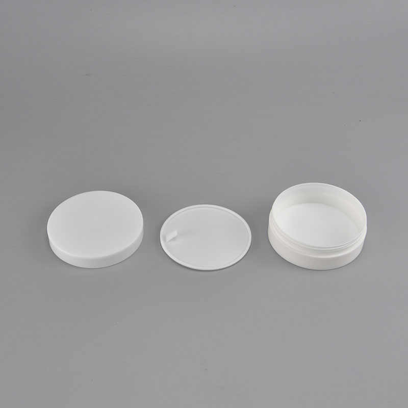 100g Flat empty white color cosmetic 100ml Wide mouth plastic Jar PP face cream jar