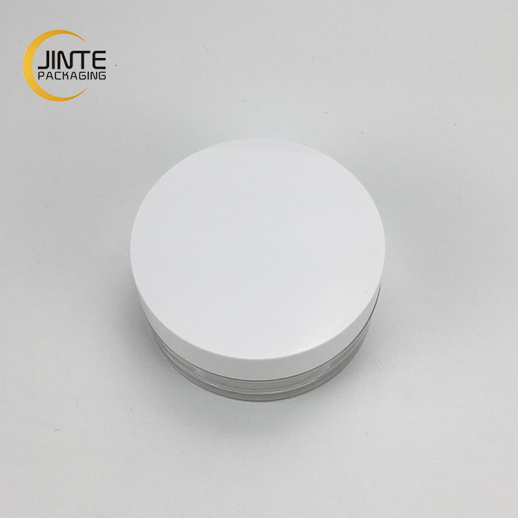 100g High Quality Empty Dual Cosmetic Container White Acrylic Jar For Day and Night Cream